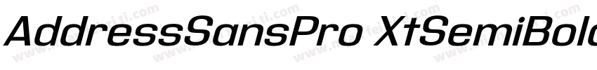 AddressSansPro XtSemiBold字体转换